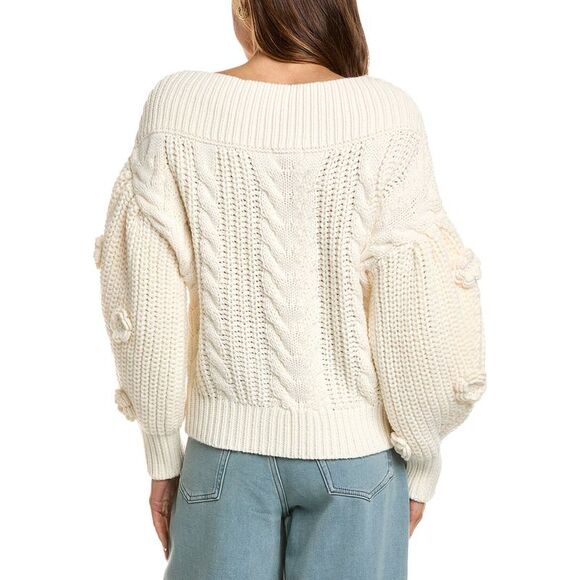 525 America Womens  Floral Off-Shoulder Sweater - Picture 2 of 3